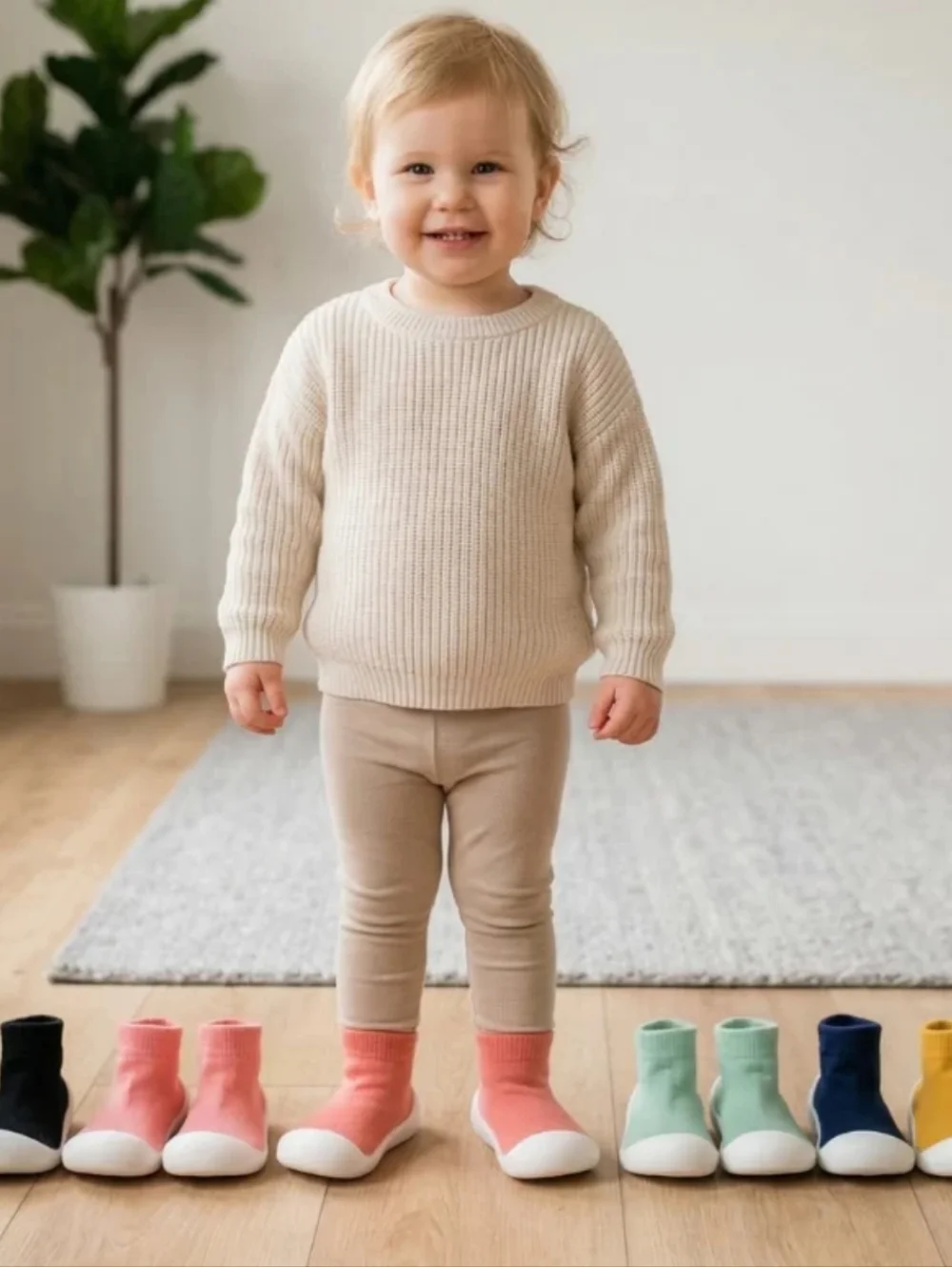 Tiny Explorings Sock Shoes - Pink - 18/19 (0-6 Months)